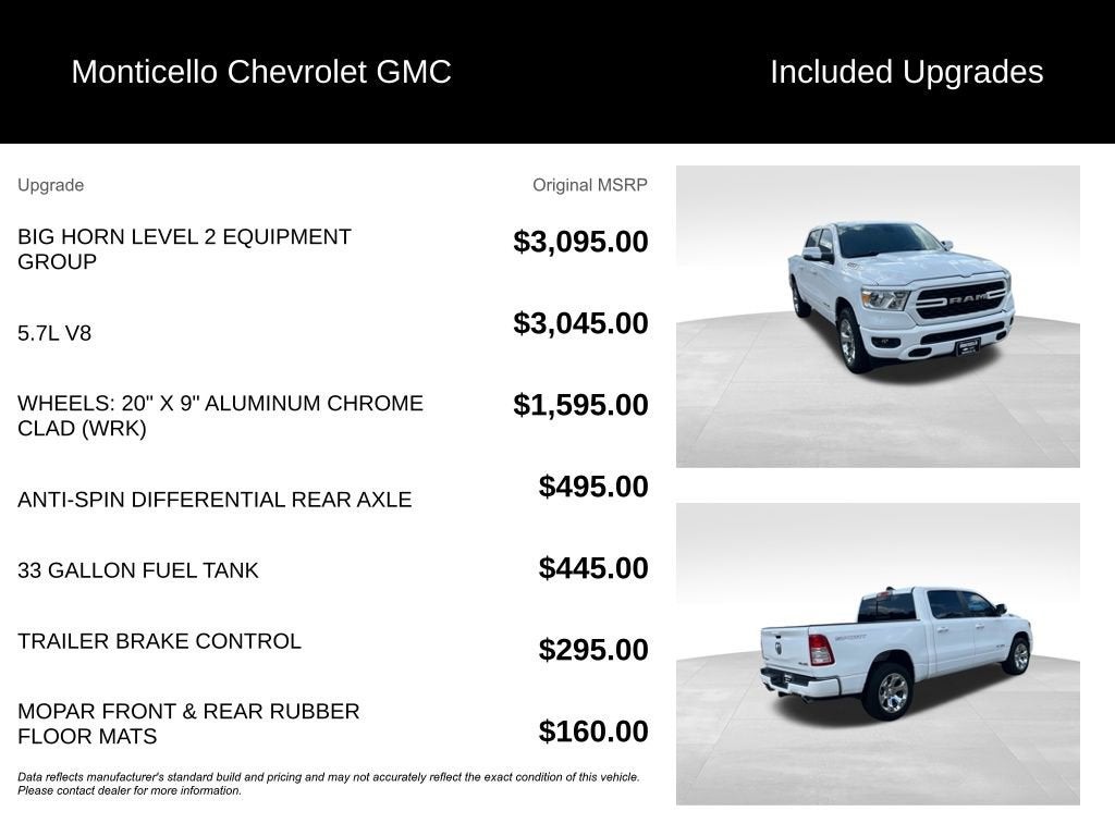 2023 RAM 1500 Lone Star Crew Cab 4x4 5'7" Box