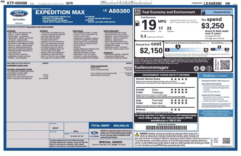 2020 Ford Expedition Limited MAX