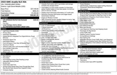 2022 GMC Acadia SLE