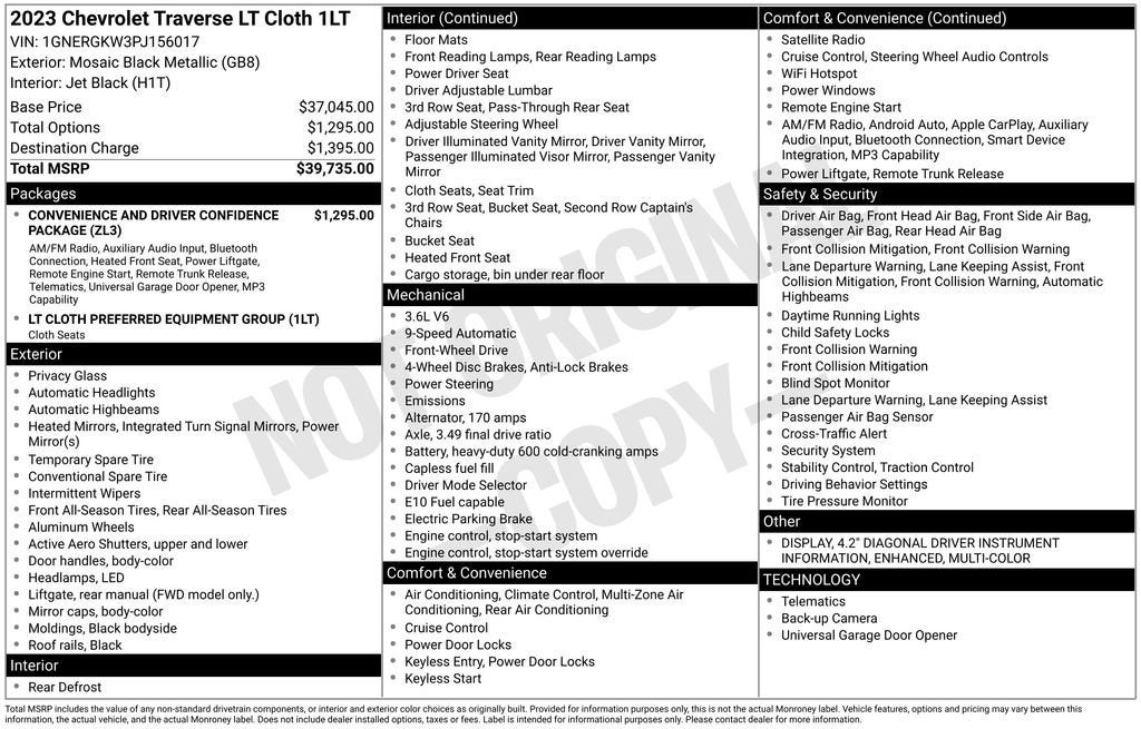 2023 Chevrolet Traverse LT Cloth
