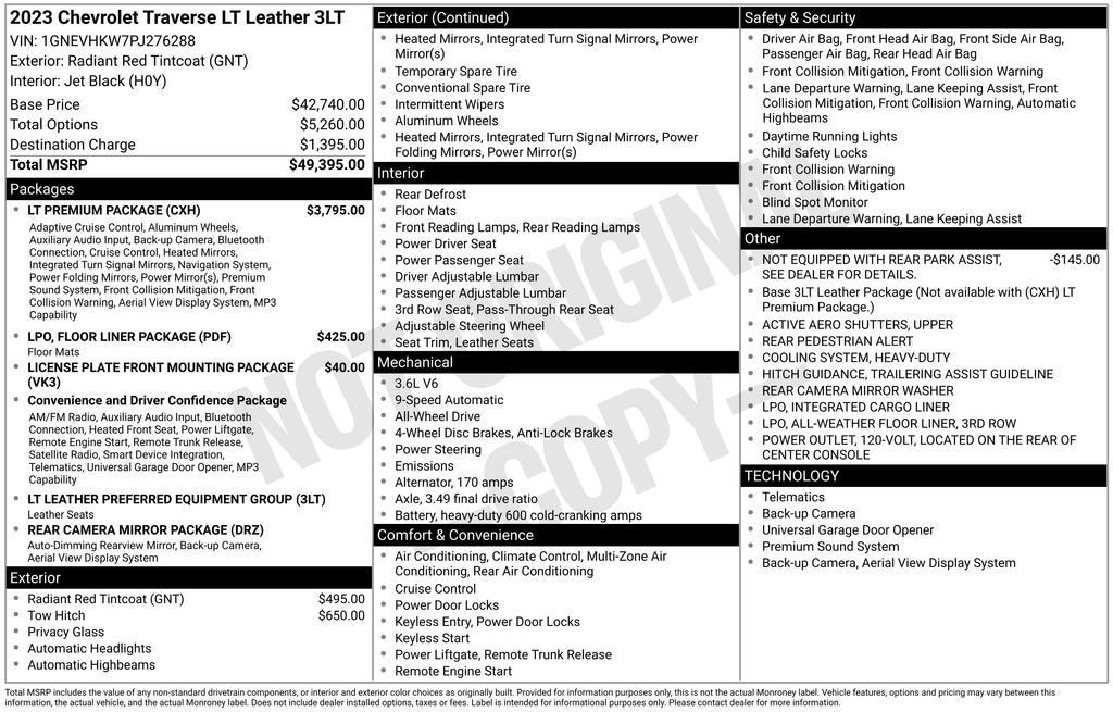 2023 Chevrolet Traverse LT Leather