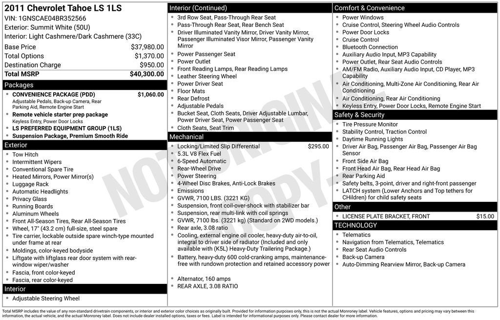 2011 Chevrolet Tahoe LS