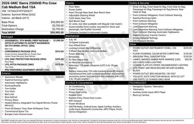 2026 GMC Sierra 2500 HD Pro