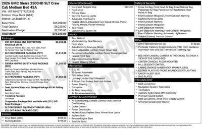 2026 GMC Sierra 2500 HD SLT