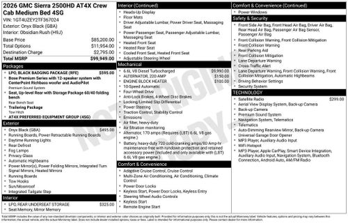 2026 GMC Sierra 2500 HD AT4X