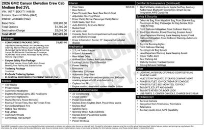 2026 GMC Canyon Elevation