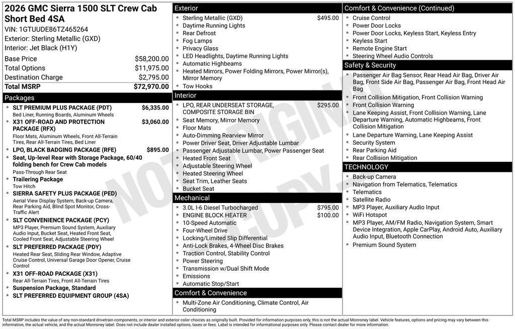 2026 GMC Sierra 1500 SLT