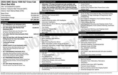 2026 GMC Sierra 1500 SLT