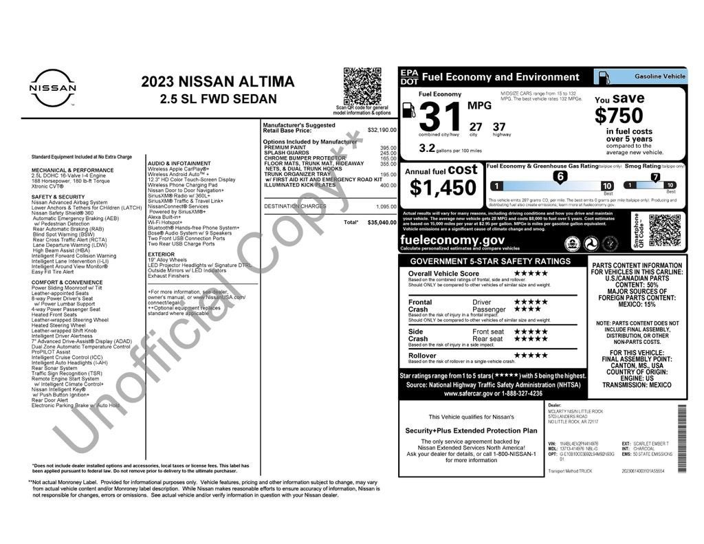 2023 Nissan Altima SL FWD