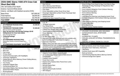 2026 GMC Sierra 1500 AT4