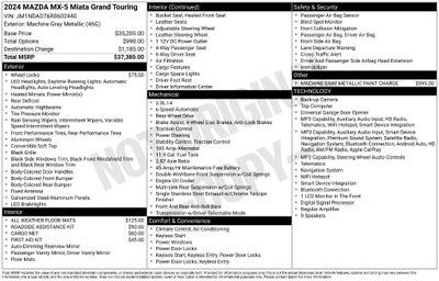 2024 Mazda Mazda MX-5 Miata Grand Touring