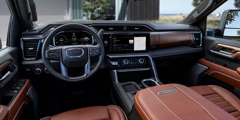 Premium interior dashboard of the 2026 GMC Sierra 2500.